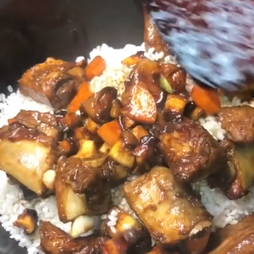 Ribs Braised Rice recipe