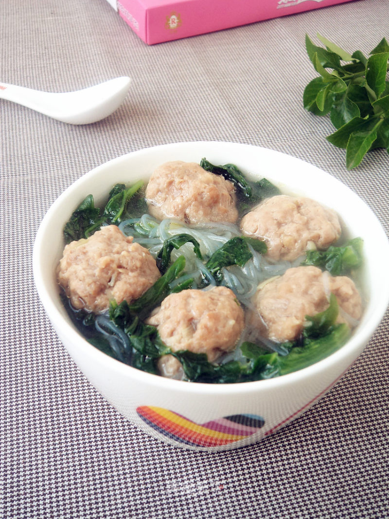 Cabbage Vermicelli Meatball Soup