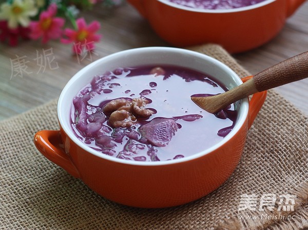 Walnut Purple Sweet Potato Tremella Porridge recipe