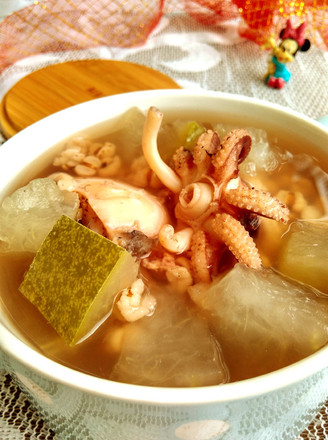 Winter Melon, Barley, Cuttlefish Soup