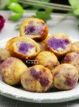 Potato and Purple Potato Meatballs recipe