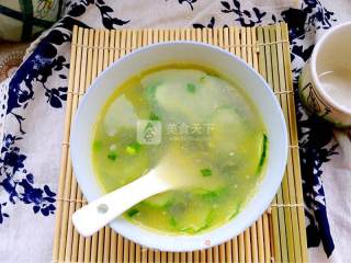 Shrimp and Cucumber Preserved Egg Soup recipe