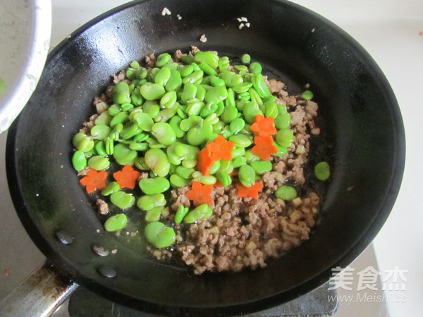 Stir-fried Broad Bean Rice with Minced Meat recipe