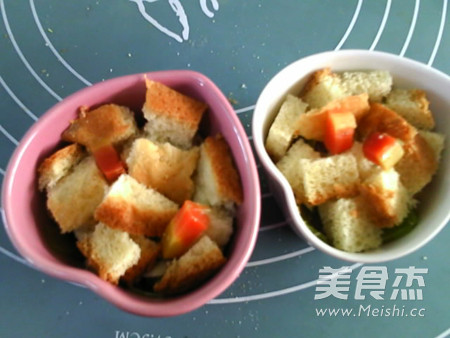 Mixed Vegetables, Whole Wheat Bread and Salty Pudding recipe