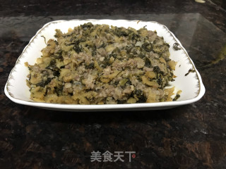 Steamed Meat Cake with Mei Cai recipe