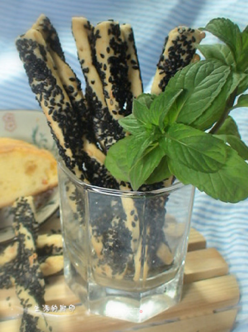 【black Sesame Cheese Sticks】 recipe