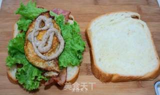 Black Pepper Bacon Omelette Sandwich recipe