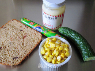 Ham and Corn Salad Toast Slices recipe