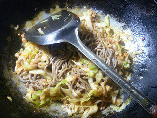 Stir-fried Soba with Pork Belly and Cabbage recipe