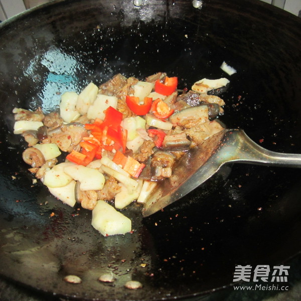 Stir-fried Donkey Meat with Fresh Mustard recipe