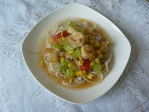 Seafood and Vegetable Noodles recipe