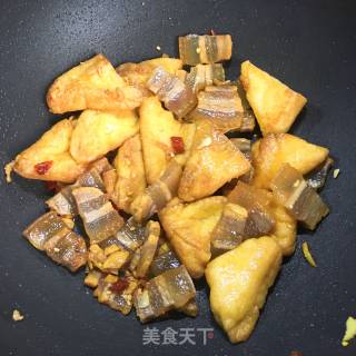 Roasted Tofu with Bacon and Cabbage recipe