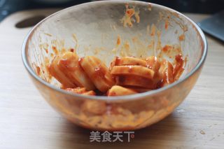 #东岭牛肉机# Korean-style Sauerkraut Grilled Rice Cake recipe