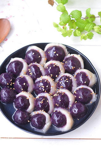 Purple Sweet Potato Yam Balls recipe