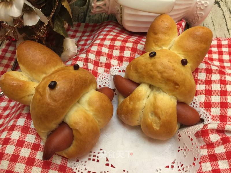 Cute Rabbit Sausage Bread recipe