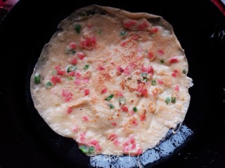 Ham and Scallion Egg Pancake recipe