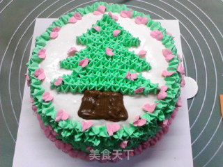 Christmas Tree Decorated Cake recipe