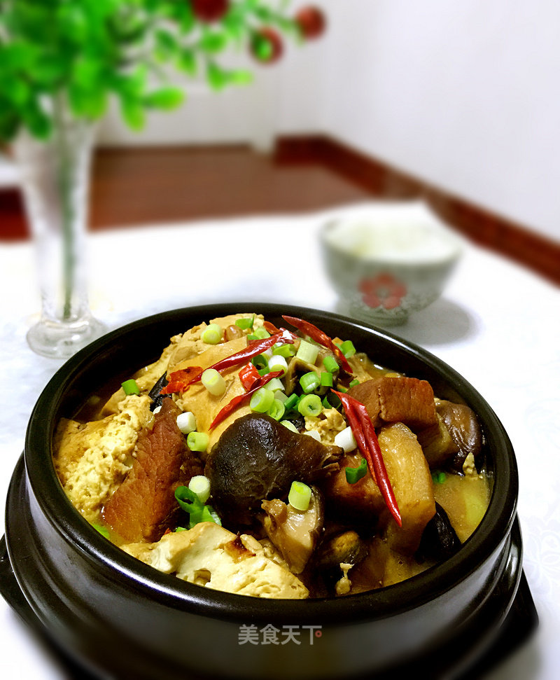 Stewed Tofu with Mushroom recipe