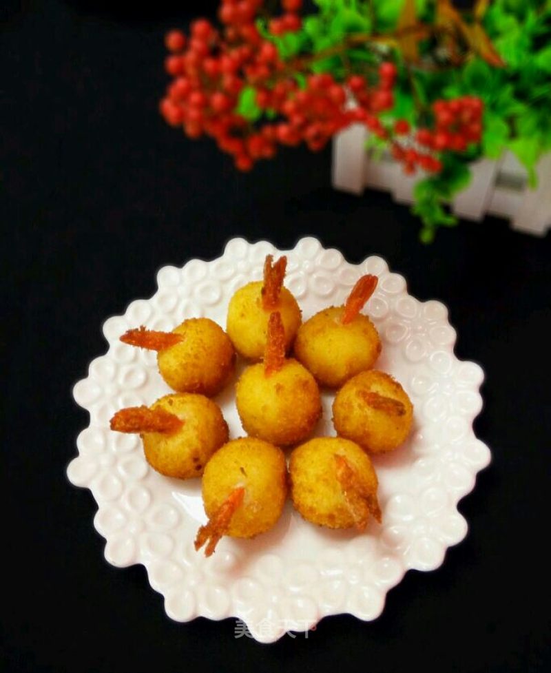 Golden Potato Shrimp Balls recipe