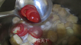 White Mushroom Oil Tofu Ham Soup recipe