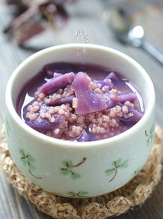 Microwave Version Purple Sweet Potato Millet Porridge recipe