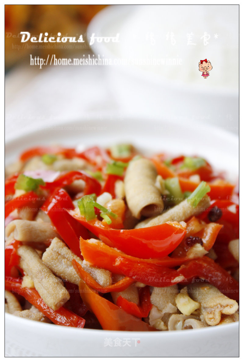 Summer Appetizers with Dishes-----pickled Pepper Duck Intestines recipe