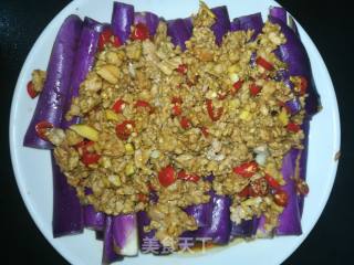 Steamed Eggplant with Minced Meat recipe