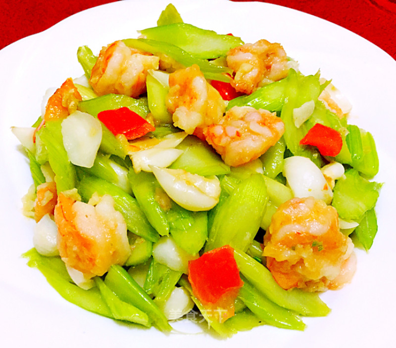 Celery and Lily Shrimp recipe