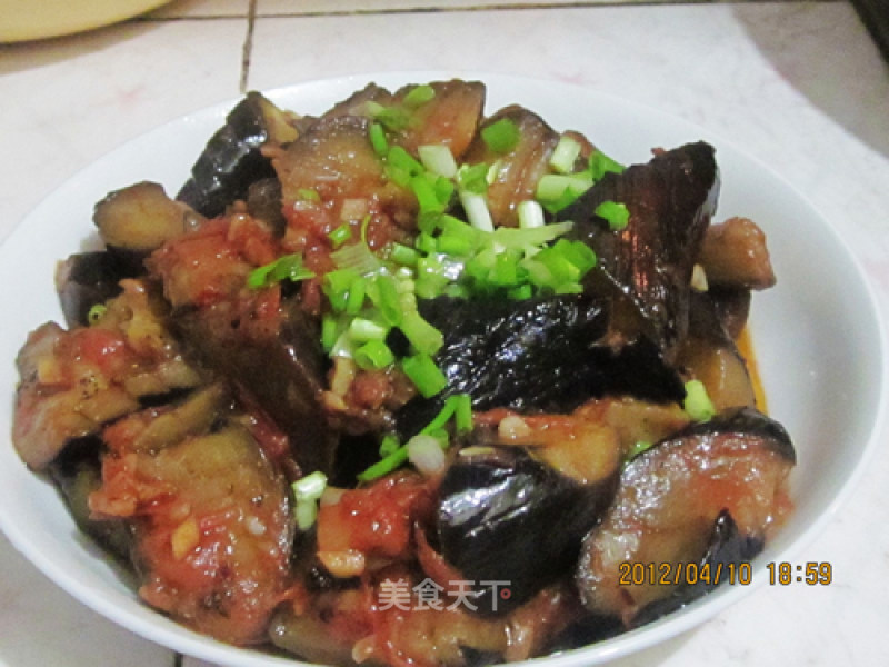 Stir-fried Eggplant with Tomatoes recipe
