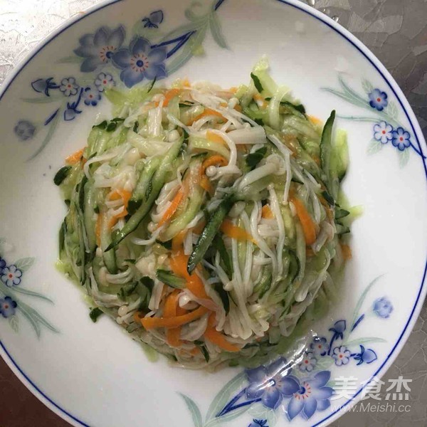 Enoki Mushroom and Cucumber Salad recipe