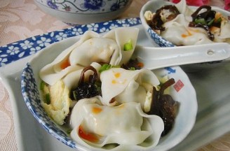 Big Wonton with Egg Skin Shepherd's Purse recipe