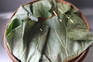 Steamed Pork Ribs with Lotus Leaf! recipe