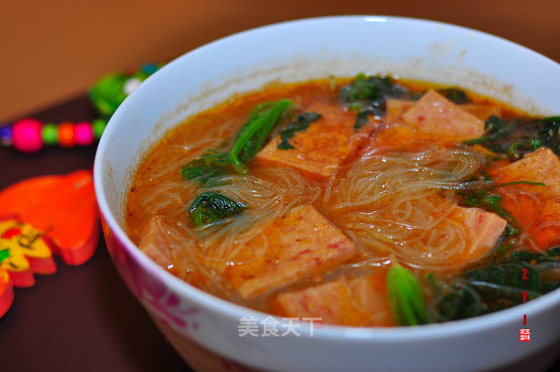 Spinach Vermicelli Soup recipe