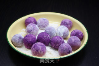 Crispy Purple Sweet Potato Meatballs recipe