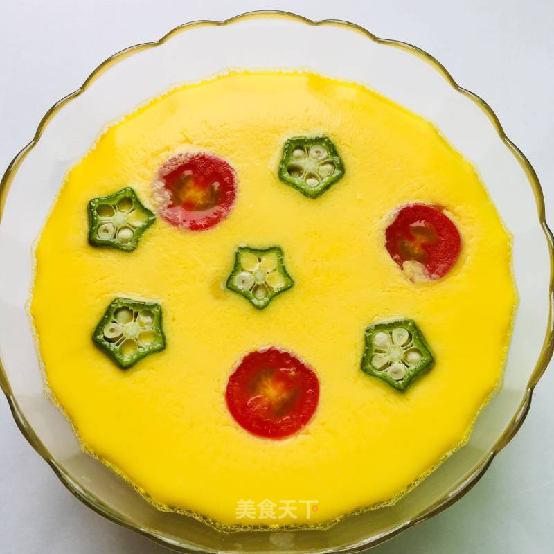 Okra Steamed Egg