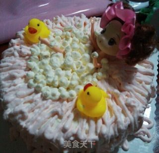 Confused Doll Bath Cake, Bubble Bath, Barbie Doll Cake (detailed Production Process of Connotation Majestic Cake) recipe