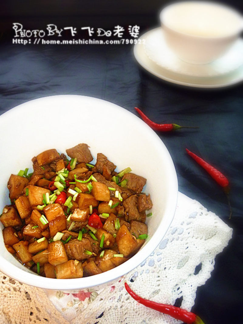 Fried Pork with Pleurotus Eryngii recipe