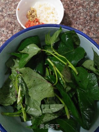 Garlic Sweet Potato Leaves recipe