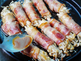 Sizzling Bacon and Enoki Mushroom Roll recipe