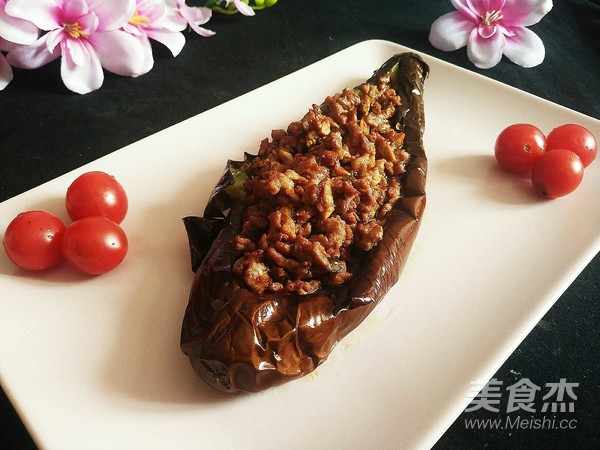 Eggplant with Minced Barbecue recipe