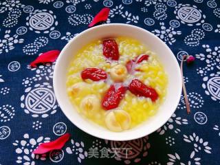 Golden Porridge with Red Dates and Lotus Seeds recipe