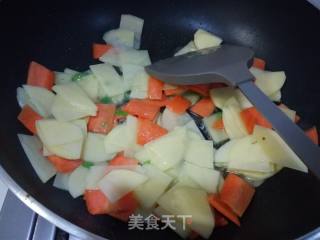 Potato Chips Stir-fried Rape recipe