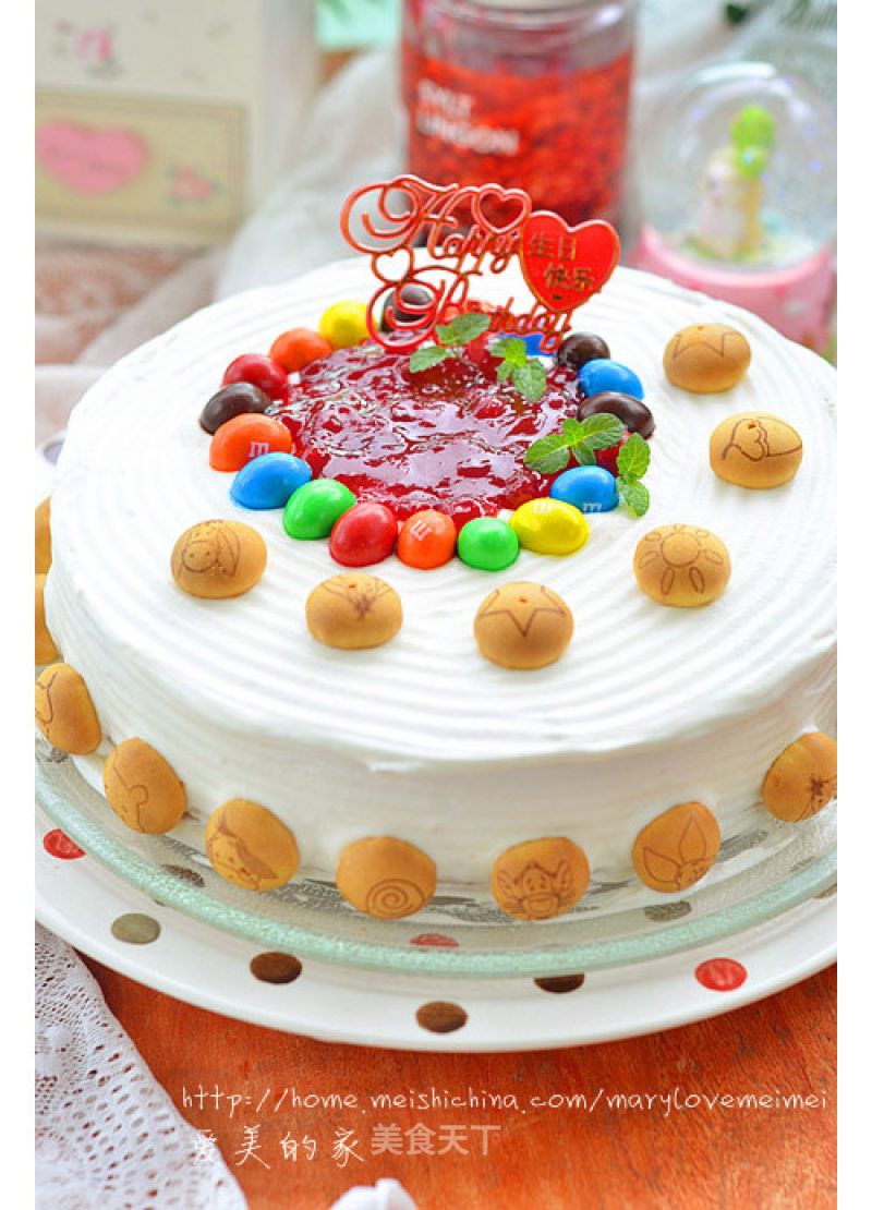 Dress Up Your Daughter's Birthday Cake with Snacks-raspberry Chiffon Cake recipe