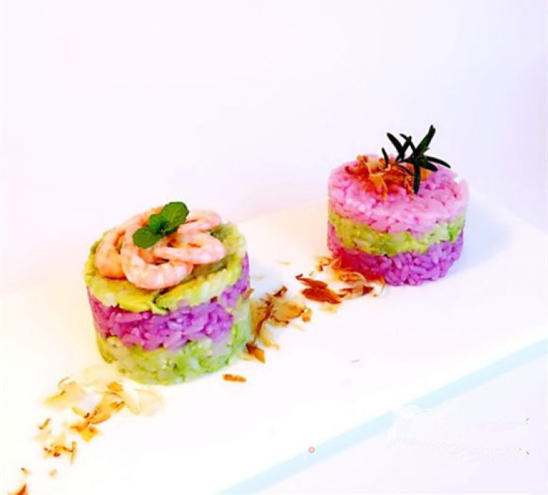 Avocado and Purple Cabbage Sushi Rice recipe