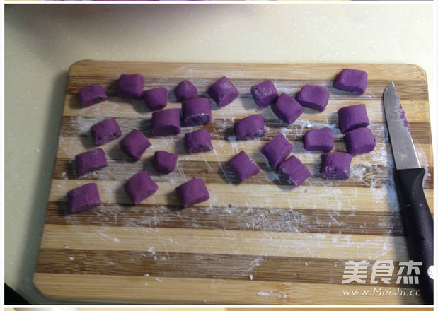 Purple Potato Taro Balls recipe