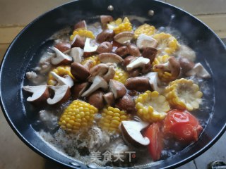 Mushroom and Corn Pork Ribs Soup recipe