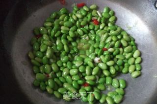 Fried Edamame with Dried Radish recipe
