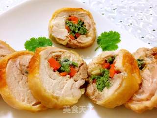 Chicken Drumsticks and Vegetable Rolls recipe