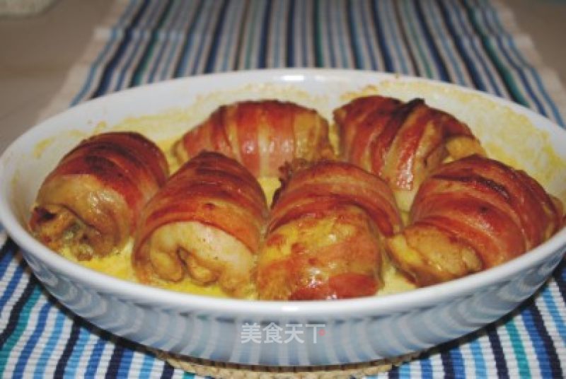 Apple Bacon Chicken Drumstick Roll recipe