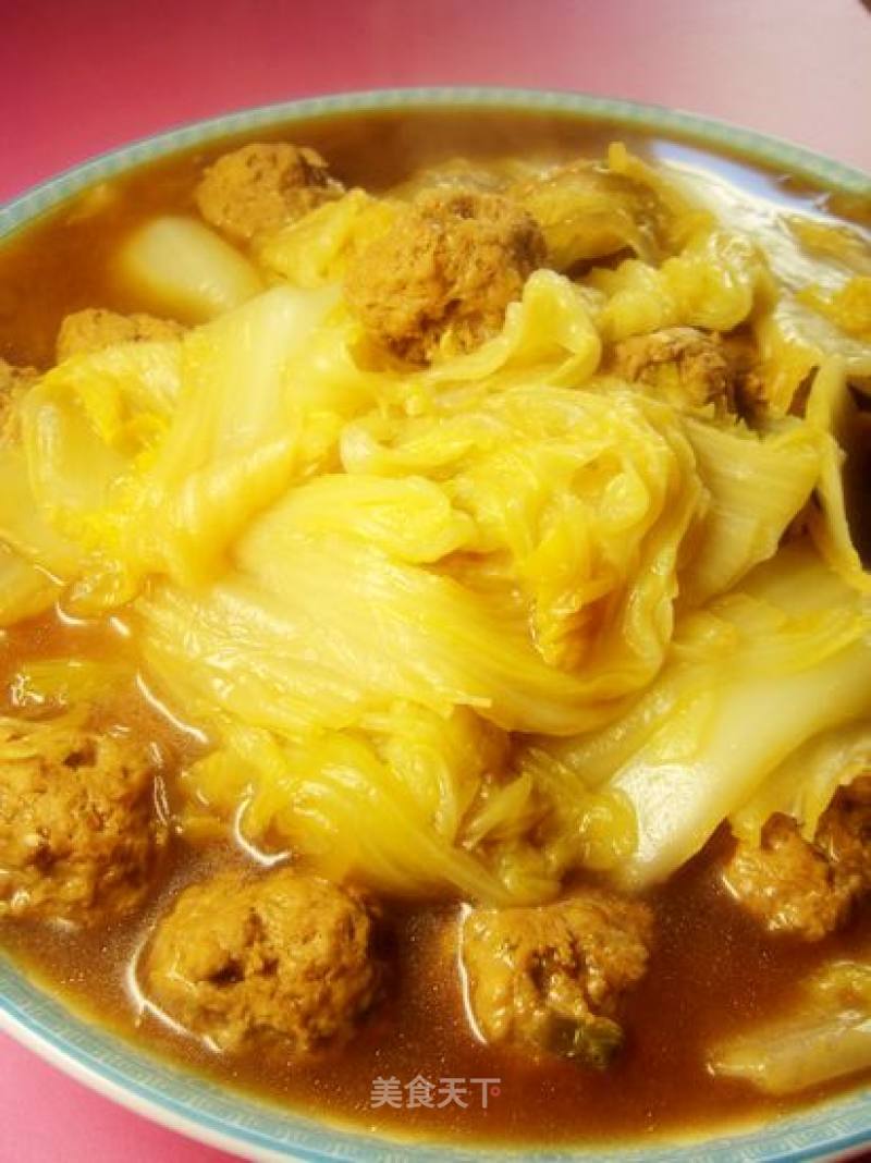 Cabbage Meatballs Stewed Vermicelli recipe